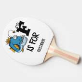Aangepast monogram F is bestemd voor de illustrati Tafeltennisbatje (Zijkant)