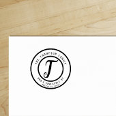 Aangepast | Monogram | Familienaam | Retouradres Rubberstempel