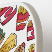 Aangepast Monogram Fast Food Patroon Pickleball Paddle (Links Detail)