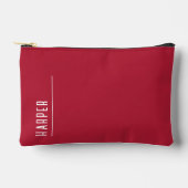 Aangepast monogram, feestelijk rood kerstcadeau etui (Voorkant)