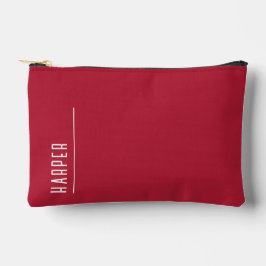 Aangepast monogram, feestelijk rood kerstcadeau etui