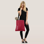 Aangepast monogram, feestelijk rood XL Tote Bag (Op model)