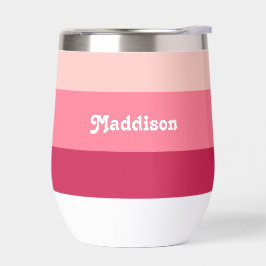 Aangepast monogram, felroze retro typografie