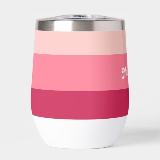 Aangepast monogram, felroze retro typografie (Voorkant)