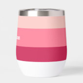 Aangepast monogram, felroze retro typografie (Achterkant)