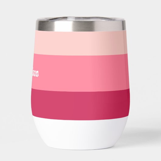 Aangepast monogram, felroze retro typografie (Achterkant)