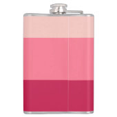 Aangepast monogram, felroze retro typografie heupfles (Achterkant)