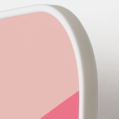 Aangepast monogram, felroze retro typografie pickleball paddle (Links Detail)