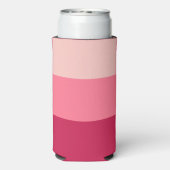 Aangepast monogram, felroze retro typografie seltzer blikjeskoeler (Seltzer Achterkant)