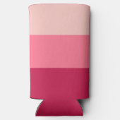 Aangepast monogram, felroze retro typografie seltzer blikjeskoeler (Achterkant)