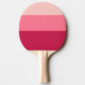 Aangepast monogram, felroze retro typografie tafeltennisbatje (Achterkant)