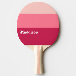 Aangepast monogram, felroze retro typografie tafeltennisbatje