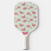 Aangepast monogram Flamingo patroon bevestigen Pickleball Paddle (Achterkant)