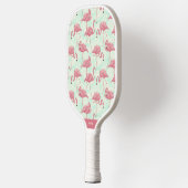Aangepast monogram Flamingo patroon bevestigen Pickleball Paddle (Links)