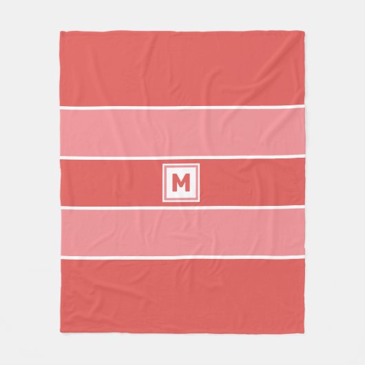 Aangepast monogram fleece deken (Voorkant)