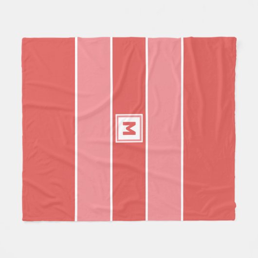 Aangepast monogram fleece deken (Voorkant (Horizontaal))