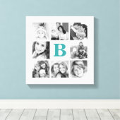 Aangepast monogram fotocollage Canvas (Insitu (Houten vloer))