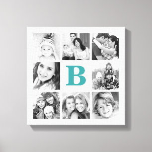 Aangepast monogram fotocollage Canvas