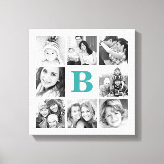 Aangepast monogram fotocollage Canvas