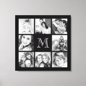 Aangepast monogram fotocollage Canvas (Voorkant)