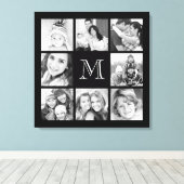 Aangepast monogram fotocollage Canvas (Insitu (Houten vloer))