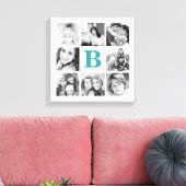 Aangepast monogram fotocollage Canvas Afdruk (Insitu (Woonkamer))