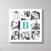 Aangepast monogram fotocollage Canvas