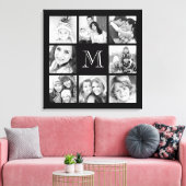 Aangepast monogram fotocollage Canvas Afdruk (Insitu (Woonkamer))