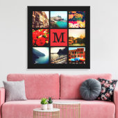 Aangepast monogram fotocollage canvas afdruk (Insitu (Woonkamer))