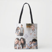 Aangepast monogram fotocollage tote bag (Voorkant)