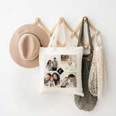 Aangepast monogram fotocollage tote bag