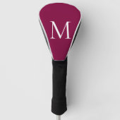 Aangepast Monogram Fuchsia zwart Golfheadcover (Voorkant)