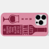 Aangepast monogram Funny Wine Quote Case-Mate iPhone Case (Achterkant (horizontaal))