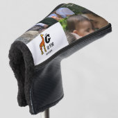 Aangepast monogram G is voor schattige giraffen in Golfheadcover (3/4 voorkant)