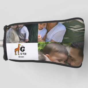 Aangepast monogram G is voor schattige giraffen in Golfheadcover