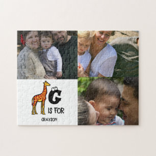 Aangepast monogram G is voor schattige giraffen in Legpuzzel