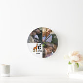 Aangepast monogram G is voor schattige giraffen in Ronde Klok (Huis)