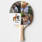 Aangepast monogram G is voor schattige giraffen in Tafeltennisbatje (Voorkant)