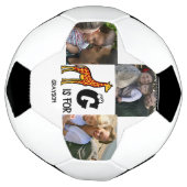 Aangepast monogram G is voor schattige giraffen in Voetbal (Gedraaid)
