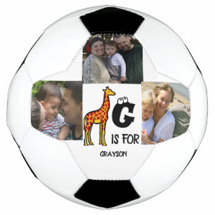 Aangepast monogram G is voor schattige giraffen in Voetbal