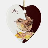 Aangepast monogram gedateerde Waterverf Keramisch Ornament (Rechts)