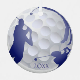 Aangepast monogram gedemonstreerd Golf Sport Hobby Metalen Ornament