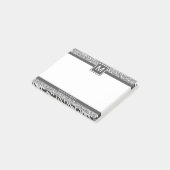 Aangepast monogram Geometrisch Abstract Patroon Post-it® Notes (Schuin)