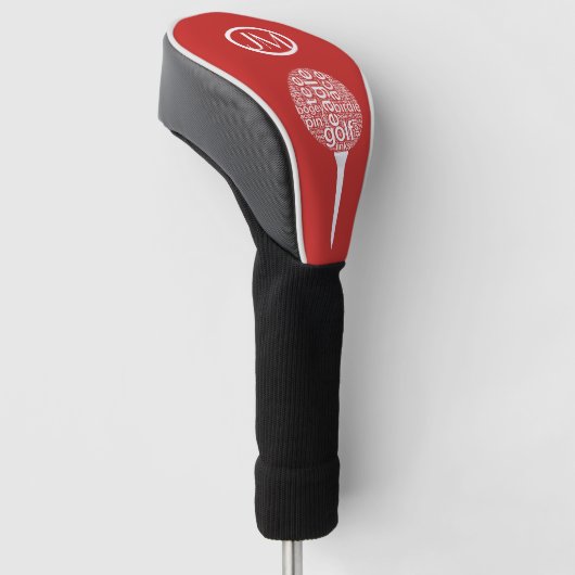 Aangepast monogram gepersonaliseerd golfheadcover (Schuin)