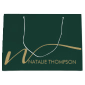 Aangepast monogram gepersonaliseerd met naam Cool  Groot Cadeauzakje (Voorkant)