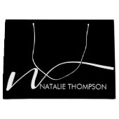 Aangepast monogram gepersonaliseerd met naam Cool  Groot Cadeauzakje (Voorkant)