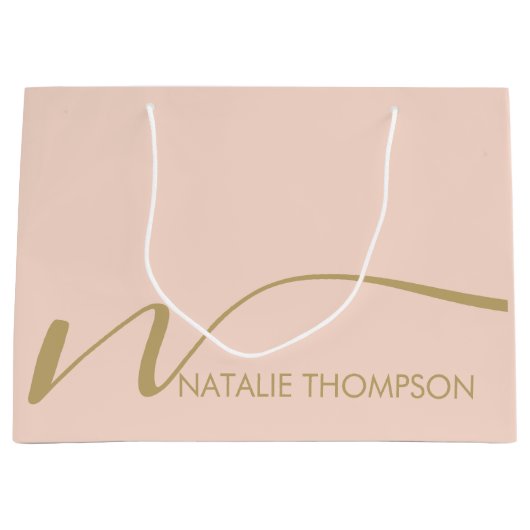 Aangepast monogram gepersonaliseerd met naam Cool  Groot Cadeauzakje (Voorkant)