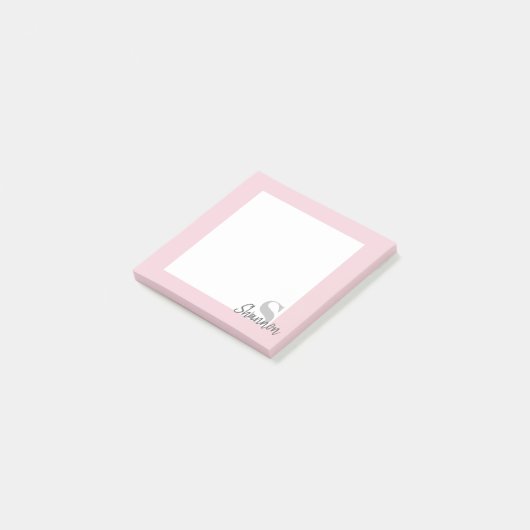 aangepast monogram gepersonaliseerd post-it® notes (Schuin)