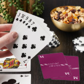 Aangepast monogram - gepersonaliseerde wijn pokerkaarten (Insitu)