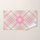 Aangepast Monogram geruit / Tartan Patroon Bad Handdoek (Handdoek)